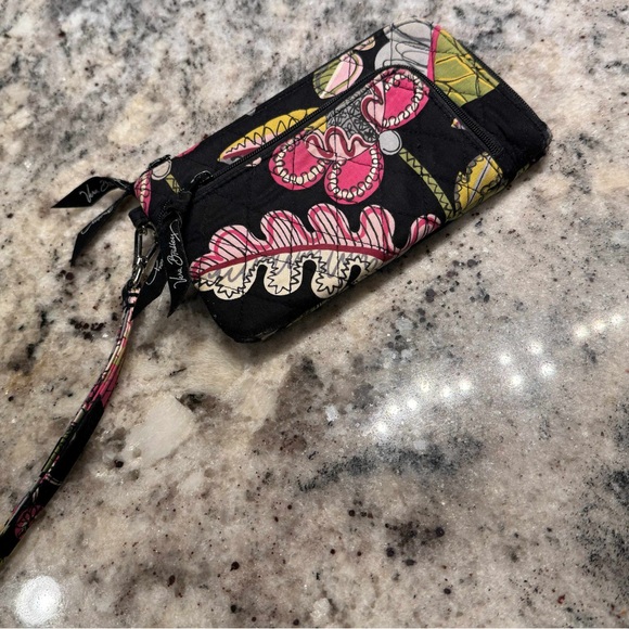 Vera bradley Floral set crossbody bag 12x12in w/20in strap & wallet 7x5in - Picture 9 of 12